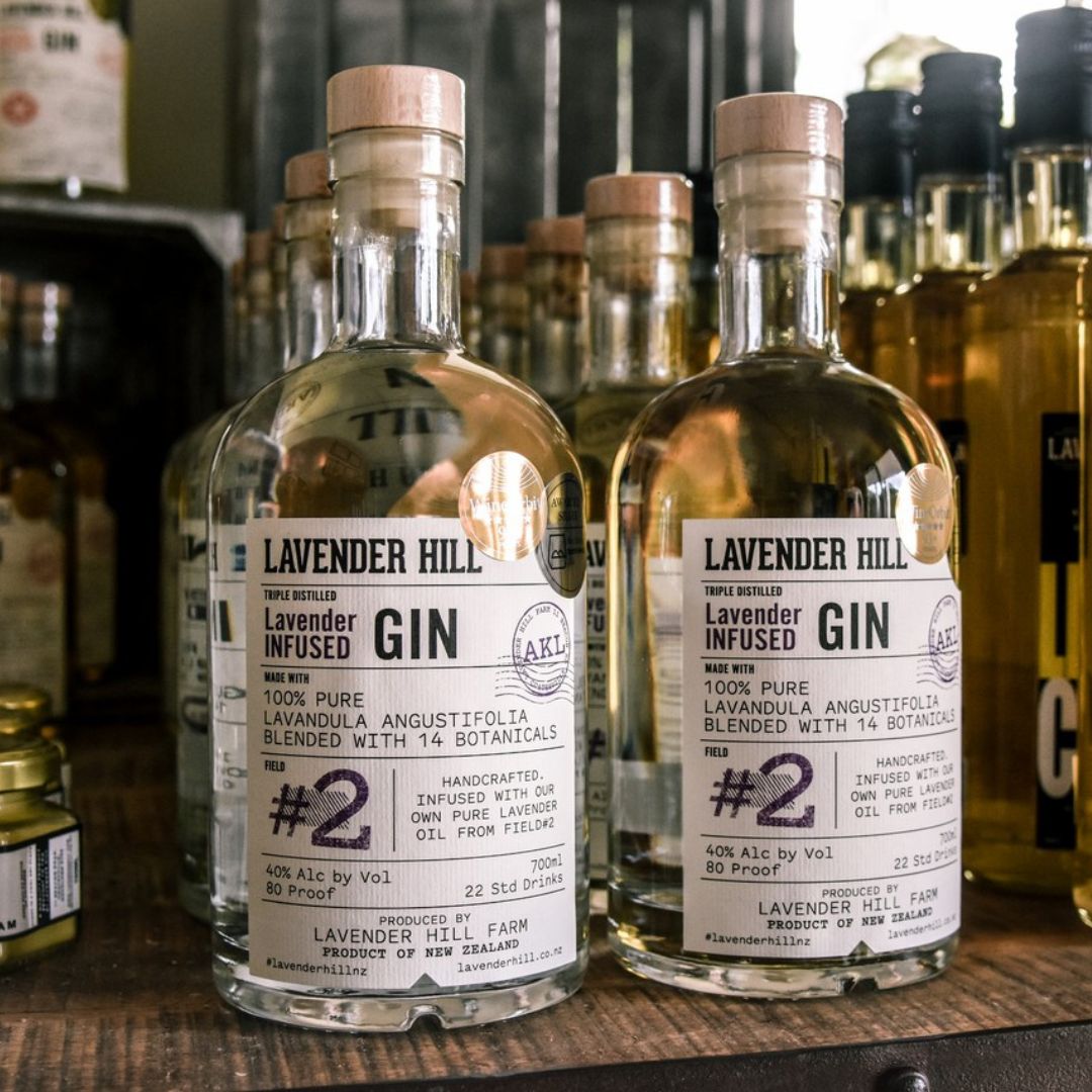 Lavender Gin from Lavender Hill craft distillery Auckland